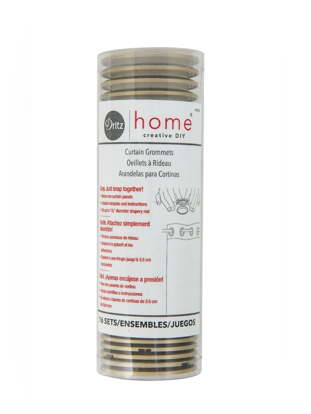 Dritz Home Curtain Grommets Set in Gold